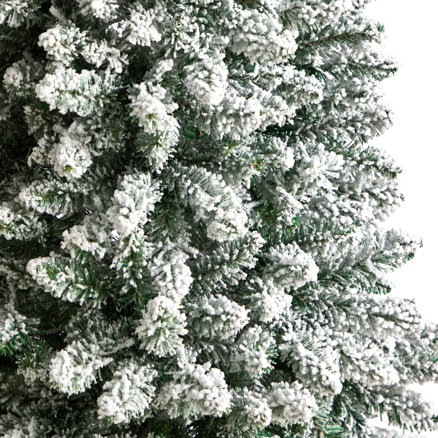 5’ Slim Flocked Montreal Fir Christmas Tree With 150 Warm White LED Lights And 491 Bendable Branches 7 5’ Slim Flocked Montreal Fir Christmas Tree With 150 Warm White LED Lights And 491 Bendable Branches - Image 5