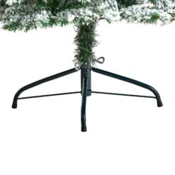 5’ Slim Flocked Montreal Fir Christmas Tree With 150 Warm White LED Lights And 491 Bendable Branches -Artificial Flowers Sale artificial 5 slim flocked montreal fir christmas tree with 150 warm white led lights and 491 bendable branches nearly natural 941959