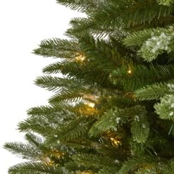 5’ Snowed Grand Teton Artificial Christmas Tree With 150 Clear Lights And 462 Bendable Branches -Artificial Flowers Sale artificial 5 snowed grand teton artificial christmas tree with 150 clear lights and 462 bendable branches nearly natural 460729