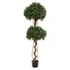 5’ Sweet Bay Double Ball Topiary Artificial Tree -Artificial Flowers Sale artificial 5 sweet bay double ball topiary artificial tree nearly natural 303629