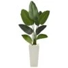 5’ Travelers Palm Artificial Tree In Tall White Planter -Artificial Flowers Sale artificial 5 travelers palm artificial tree in tall white planter nearly natural 532827
