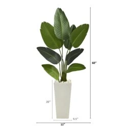 5’ Travelers Palm Artificial Tree In Tall White Planter 6 5’ Travelers Palm Artificial Tree In Tall White Planter -Artificial Flowers Sale artificial 5 travelers palm artificial tree in tall white planter nearly natural 691881