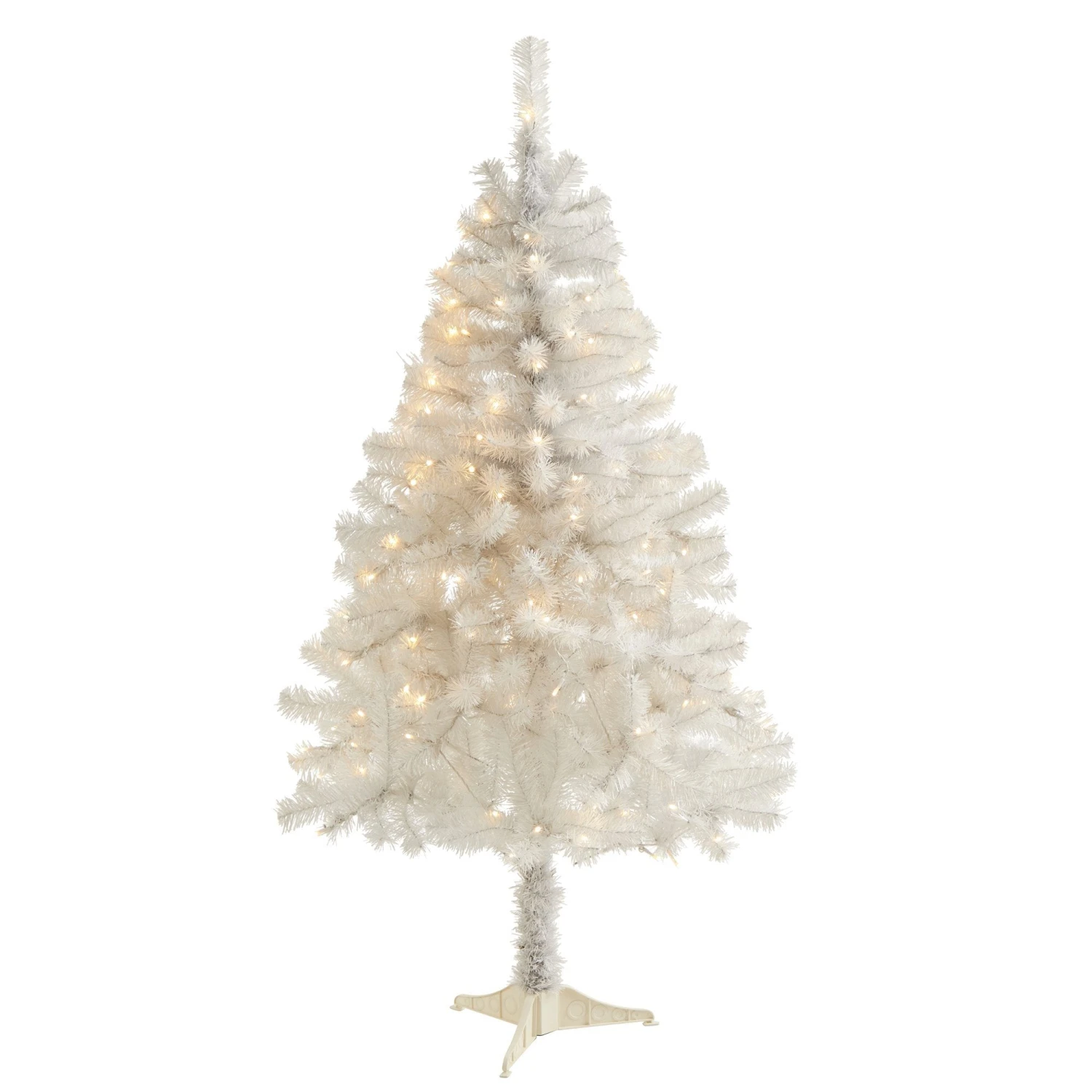 5' White Artificial Christmas Tree With 350 Bendable Branches And 150 Clear LED Lights 3 5' White Artificial Christmas Tree With 350 Bendable Branches And 150 Clear LED Lights