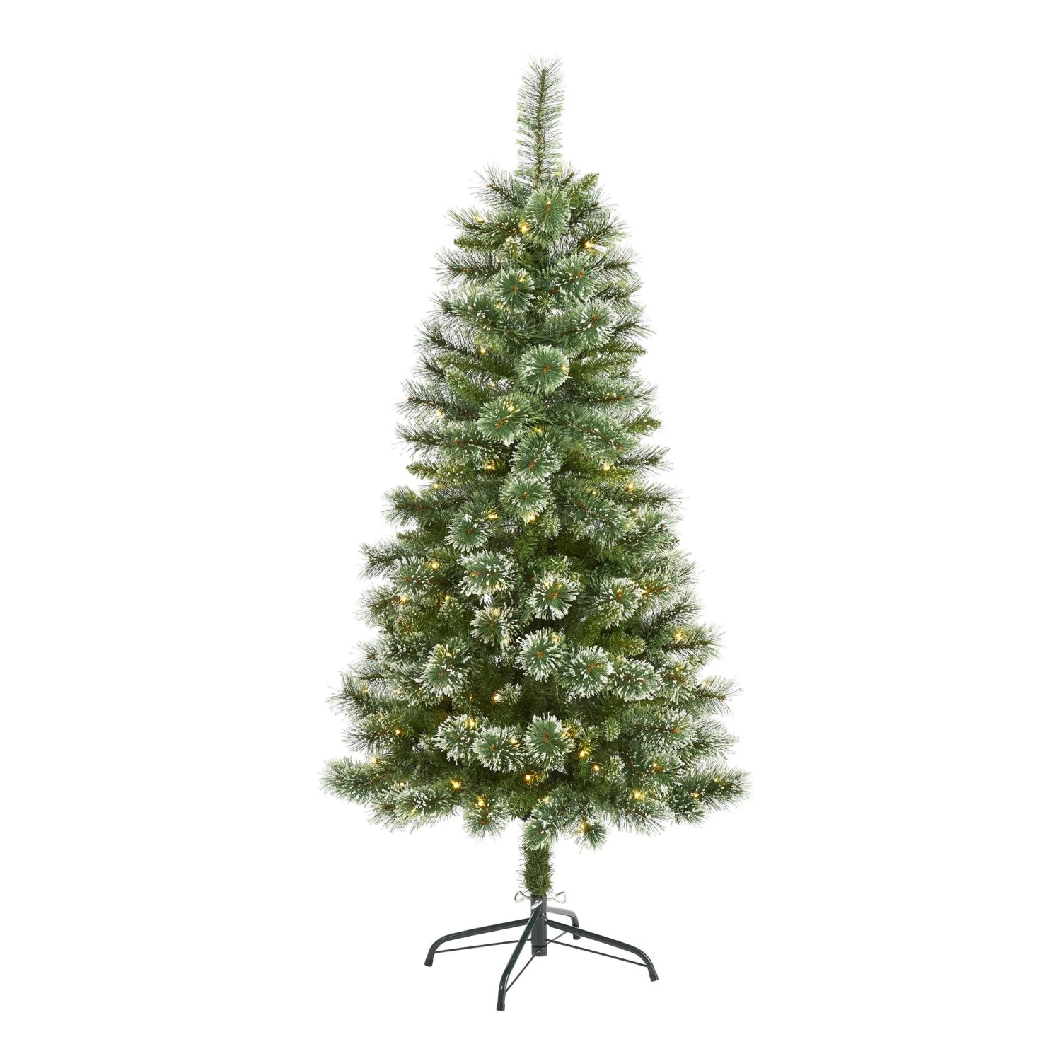 5’ Wisconsin Slim Snow Tip Pine Artificial Christmas Tree With 150 Clear LED Lights 3 5’ Wisconsin Slim Snow Tip Pine Artificial Christmas Tree With 150 Clear LED Lights