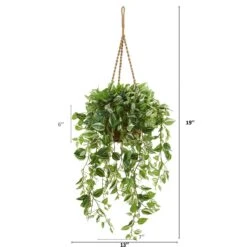51” Wandering Jew Artificial Plant In Hanging Basket (Real Touch) -Artificial Flowers Sale artificial 51 wandering jew artificial plant in hanging basket real touch nearly natural 307133