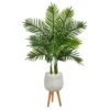 52” Areca Palm Artificial Tree In White Planter With Stand (Real Touch) 1 52” Areca Palm Artificial Tree In White Planter With Stand (Real Touch) -Artificial Flowers Sale artificial 52 areca palm artificial tree in white planter with stand real touch nearly natural 914255