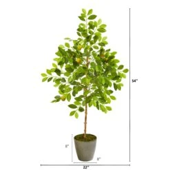 54” Lemon Artificial Tree In Olive Green Planter -Artificial Flowers Sale artificial 54 lemon artificial tree in olive green planter nearly natural 216396
