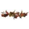 54” Pumpkin & Gourd Garland -Artificial Flowers Sale artificial 54 pumpkin gourd garland nearly natural 753312