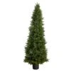 5.5’ Cypress Cone Topiary Artificial Tree UV Resistant (Indoor/Outdoor) -Artificial Flowers Sale artificial 55 cypress cone topiary artificial tree uv resistant indooroutdoor nearly natural 615157