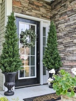 5.5’ Cypress Cone Topiary Artificial Tree UV Resistant (Indoor/Outdoor) 12 5.5’ Cypress Cone Topiary Artificial Tree UV Resistant (Indoor/Outdoor) -Artificial Flowers Sale artificial 55 cypress cone topiary artificial tree uv resistant indooroutdoor nearly natural 773528