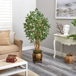5.5' Ficus Bushy Artificial Tree In Decorative Planter 9 5.5' Ficus Bushy Artificial Tree In Decorative Planter -Artificial Flowers Sale artificial 55 ficus bushy artificial tree in decorative planter nearly natural 357511