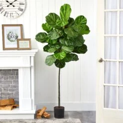 5.5’ Fiddle Leaf Artificial Tree 7 5.5’ Fiddle Leaf Artificial Tree -Artificial Flowers Sale artificial 55 fiddle leaf artificial tree nearly natural 759049