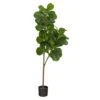 5.5’ Fiddle Leaf Fig Artificial Tree -Artificial Flowers Sale artificial 55 fiddle leaf fig artificial tree nearly natural 782143