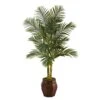 5.5’ Golden Cane Artificial Palm Tree In Decorative Planter -Artificial Flowers Sale artificial 55 golden cane artificial palm tree in decorative planter nearly natural 676563