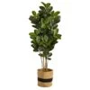 5.5’ Oak Artificial Tree In Handmade Natural Cotton Planter UV Resistant (Indoor/Outdoor) 2 5.5’ Oak Artificial Tree In Handmade Natural Cotton Planter UV Resistant (Indoor/Outdoor) -Artificial Flowers Sale artificial 55 oak artificial tree in handmade natural cotton planter uv resistant indooroutdoor nearly natural 720204