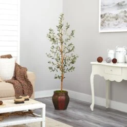 5.5’ Olive Artificial Tree In Decorative Planter 9 5.5’ Olive Artificial Tree In Decorative Planter -Artificial Flowers Sale artificial 55 olive artificial tree in decorative planter nearly natural 320752