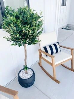 5.5’ Olive Topiary Artificial Tree UV Resistant (Indoor/Outdoor) -Artificial Flowers Sale artificial 55 olive topiary artificial tree uv resistant indooroutdoor nearly natural 224488