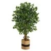 5.5’ Palace Ficus Artificial Tree In Handmade Natural Cotton Planter 1 5.5’ Palace Ficus Artificial Tree In Handmade Natural Cotton Planter -Artificial Flowers Sale artificial 55 palace ficus artificial tree in handmade natural cotton planter nearly natural 822362