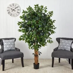 5.5’ Palace Ficus Artificial Tree -Artificial Flowers Sale artificial 55 palace ficus artificial tree nearly natural 285683