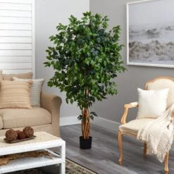 5.5’ Palace Ficus Artificial Tree -Artificial Flowers Sale artificial 55 palace ficus artificial tree nearly natural 430264