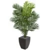5.5’ Paradise Artificial Palm Tree In Black Planter -Artificial Flowers Sale artificial 55 paradise artificial palm tree in black planter nearly natural 101833