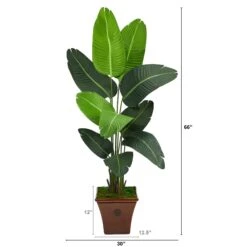 5.5’ Travelers Palm Artificial Tree In Brown Planter -Artificial Flowers Sale artificial 55 travelers palm artificial tree in brown planter nearly natural 795265