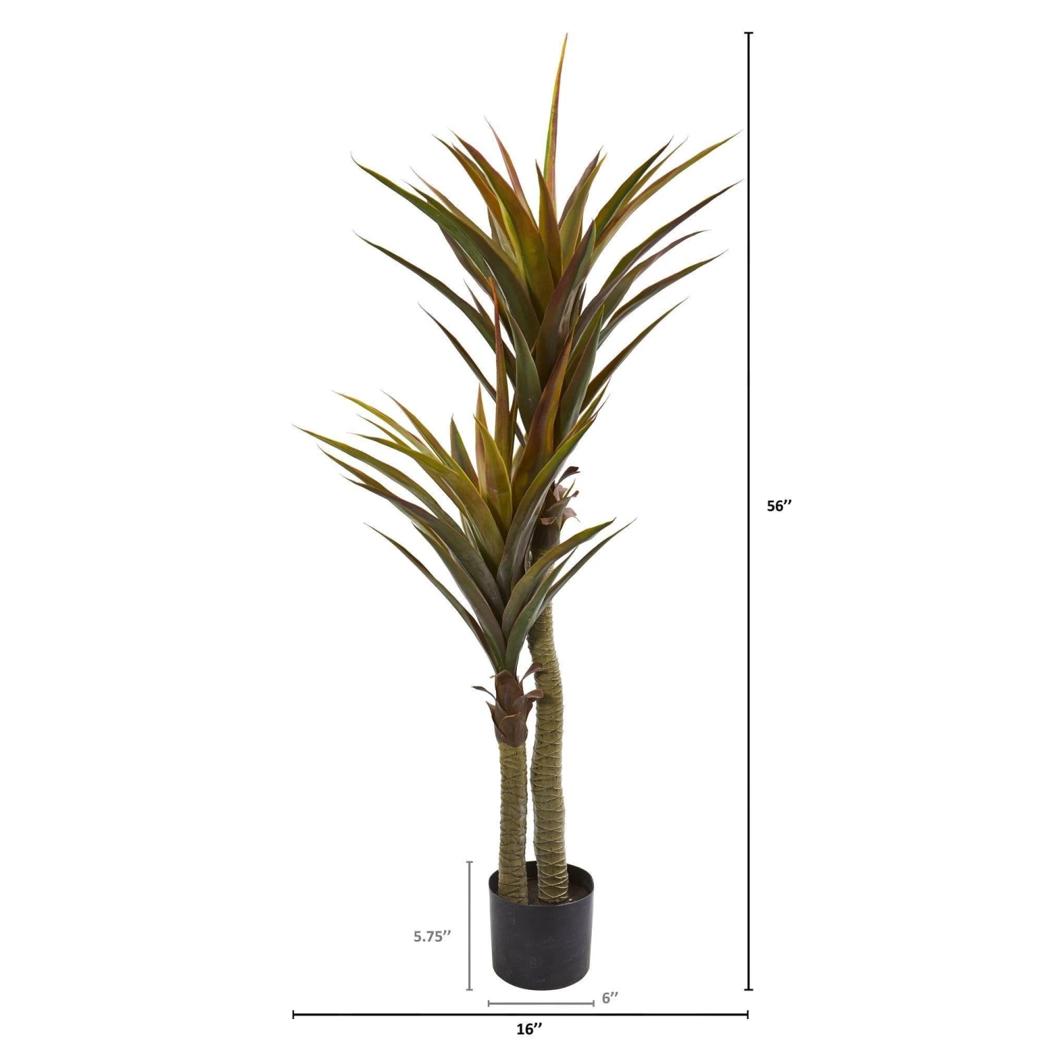56” Yucca Artificial Tree 4 56” Yucca Artificial Tree - Image 2