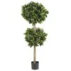 57" Sweet Bay Double Ball Topiary Silk Tree" -Artificial Flowers Sale artificial 57 sweet bay double ball topiary silk tree nearly natural 737890