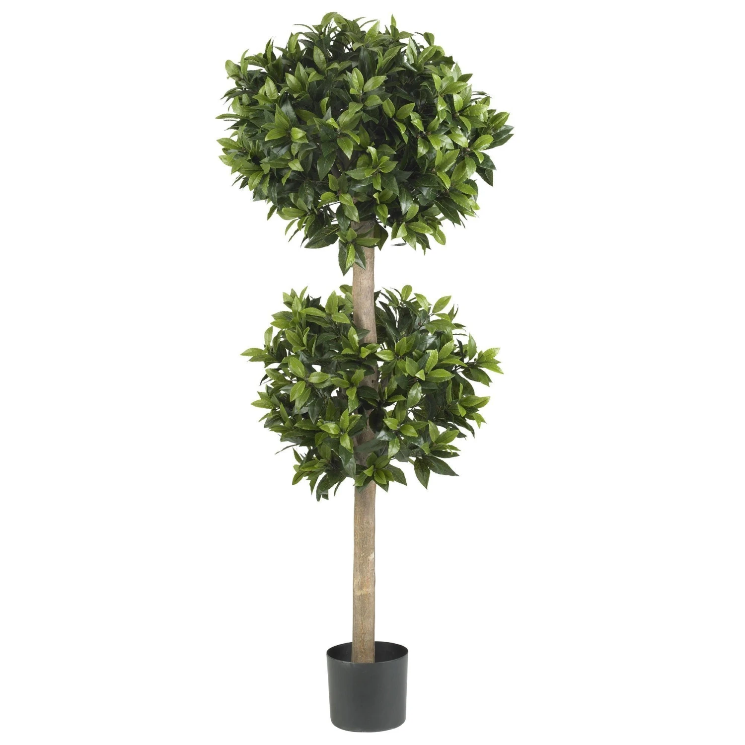 57" Sweet Bay Double Ball Topiary Silk Tree" 3 57" Sweet Bay Double Ball Topiary Silk Tree"
