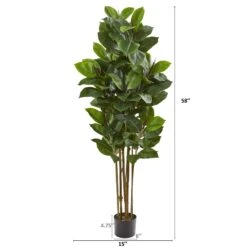 58” Rubber Leaf Artificial Tree -Artificial Flowers Sale artificial 58 rubber leaf artificial tree nearly natural 371196