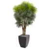 59” Fan Palm Artificial Tree In Black Planter -Artificial Flowers Sale artificial 59 fan palm artificial tree in black planter nearly natural 635280