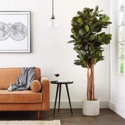 6’ Artificial Fiddle Leaf Fig Tree -Artificial Flowers Sale artificial 6 artificial fiddle leaf fig tree nearly natural 719390