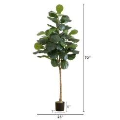 6’ Artificial Fiddle Leaf Tree -Artificial Flowers Sale artificial 6 artificial fiddle leaf tree tree nearly natural 105219