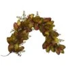 6’ Autumn Magnolia Leaf And Berries Artificial Garland 1 6’ Autumn Magnolia Leaf And Berries Artificial Garland -Artificial Flowers Sale artificial 6 autumn magnolia leaf and berries artificial garland nearly natural 500019