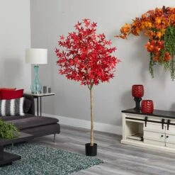 6’ Autumn Maple Artificial Fall Tree -Artificial Flowers Sale artificial 6 autumn maple artificial fall tree nearly natural 449773