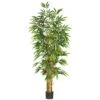 6' Belly Bamboo Silk Tree -Artificial Flowers Sale artificial 6 belly bamboo silk tree nearly natural 916004