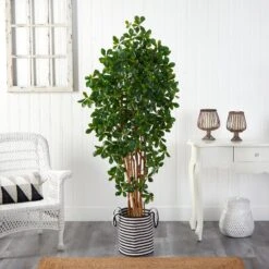 6’ Black Olive Artificial Tree In Handmade Natural Cotton Planter -Artificial Flowers Sale artificial 6 black olive artificial tree in handmade natural cotton planter nearly natural 270837