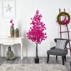 6’ Bougainvillea Artificial Tree -Artificial Flowers Sale artificial 6 bougainvillea artificial tree nearly natural 498052
