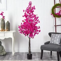 6’ Bougainvillea Artificial Tree -Artificial Flowers Sale artificial 6 bougainvillea artificial tree nearly natural 937814