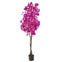 6’ Bougainvillea Artificial Tree -Artificial Flowers Sale artificial 6 bougainvillea artificial tree nearly natural purple 669997