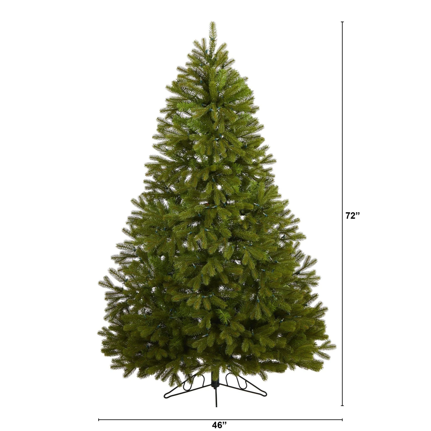 6' Cambridge Spruce Flat Back Artificial Christmas Tree With 350 Warm White (Multifunction) LED Lights And 642 Bendable Branches 4 6' Cambridge Spruce Flat Back Artificial Christmas Tree With 350 Warm White (Multifunction) LED Lights And 642 Bendable Branches - Image 2