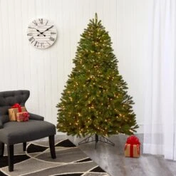 6' Cambridge Spruce Flat Back Artificial Christmas Tree With 350 Warm White (Multifunction) LED Lights And 642 Bendable Branches 19 6' Cambridge Spruce Flat Back Artificial Christmas Tree With 350 Warm White (Multifunction) LED Lights And 642 Bendable Branches -Artificial Flowers Sale artificial 6 cambridge spruce flat back artificial christmas tree with 350 warm white multifunction led lights and 642 bendable branches nearly natural 990802