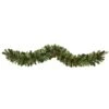6' Christmas Artificial Garland With 50 Clear LED Lights And Pine Cones -Artificial Flowers Sale artificial 6 christmas artificial garland with 50 multicolored led lights and pine cones nearly natural 312580