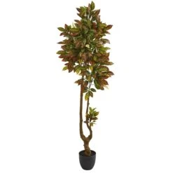6’ Croton Artificial Tree