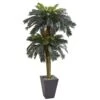 6β Double Sago Palm Artificial Tree Slate Finished Planter 2 6β Double Sago Palm Artificial Tree Slate Finished Planter -Artificial Flowers Sale artificial 6 double sago palm artificial tree slate finished planter nearly natural 808440