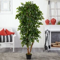 6’ Elegant Ficus Artificial Tree 6 6’ Elegant Ficus Artificial Tree -Artificial Flowers Sale artificial 6 elegant ficus artificial tree nearly natural 850758