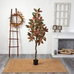 6’ Fall Magnolia Artificial Tree -Artificial Flowers Sale artificial 6 fall magnolia artificial tree nearly natural 162403