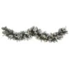 6’ Flocked Mixed Pine Artificial Christmas Garland With 50 LED Lights, Pine Cones And Berries -Artificial Flowers Sale artificial 6 flocked mixed pine artificial christmas garland with 50 led lights pine cones and berries nearly natural 237531