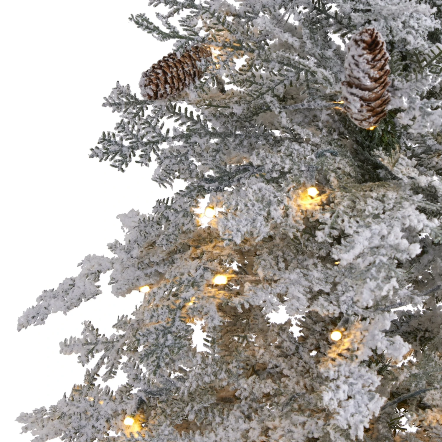 6' Flocked Montana Down Swept Spruce Artificial Christmas Tree With 250 Clear LED Lights 5 6' Flocked Montana Down Swept Spruce Artificial Christmas Tree With 250 Clear LED Lights - Image 3