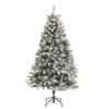6' Flocked Rock Springs Spruce Artificial Christmas Tree With 250 Clear LED Lights -Artificial Flowers Sale artificial 6 flocked rock springs spruce artificial christmas tree with 250 clear led lights nearly natural 469386